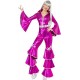 Smiffy's Adult Women's 1970's Dancing Dream Costume, Lace up Jumpsuit, 70 Disco, Serious Fun, Size