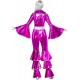 Smiffy's Adult Women's 1970's Dancing Dream Costume, Lace up Jumpsuit, 70 Disco, Serious Fun, Size