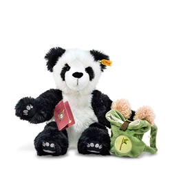 Steiff 22173 White/Black Around The World Bears Lin Grobetrotting Panda Plush Toy