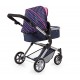 Bayer Design 18154AA City Neo Dolls Pram with Changing Bag, Blue/Pink