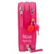 Miss Melody Triple Pocket Filled Pencil Case with Horse Head Appliqué Design