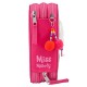 Miss Melody Triple&nbsp;Pocket Filled Pencil Case with Horse Head Appliqué Design