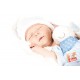 Sigikid Comforter Dog (White with Turquoise Stripes)
