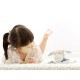 Sigikid Comforter Dog (White with Turquoise Stripes)