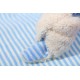 Sigikid Comforter Dog (White with Turquoise Stripes)