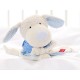 Sigikid Comforter Dog (White with Turquoise Stripes)
