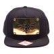 Zelda Nintendo Triforce Logo Golden Metal Plate Snapback Cap