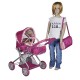 Knorr Toys Knorr61838 Combi Kyra Pink Stripes Dolls Pram and Buggy