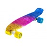 Ridge Skateboards Unisex Neochrome Mini Cruiser Complete Skateboard, Yellow/Pink/Blue, 22