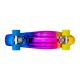 Ridge Skateboards Unisex Neochrome Mini Cruiser Complete Skateboard, Yellow/Pink/Blue, 22