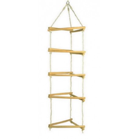 Wooden 3 Sided Climbing Frame Rope Ladder