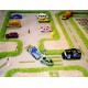 Little Helper 3D Childrens Play Rug in Town Traffic Design, Green (80 x 100cm)