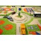 Little Helper 3D Childrens Play Rug in Town Traffic Design, Green (80 x 100cm)