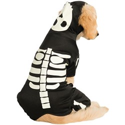 Official Rubie's Skeleton Hoodie Pet Dog Halloween Costume, Size XX