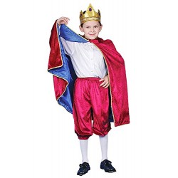 Little Boy Deluxe Maroon Royal King Costume Set By Dress Up America