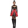 Fever Adult Women's Queen Of Hearts Costume, Dress, Attached Underskirt and Mini Crown, Once Upon a Time, Size M, 43479