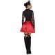 Fever Adult Women's Queen Of Hearts Costume, Dress, Attached Underskirt and Mini Crown, Once Upon a Time, Size M, 43479