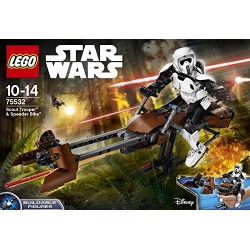 LEGO UK 75532 Scout Trooper and Speeder Bike Construction Toy