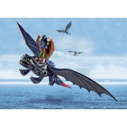 Playmobil 9246 Dreamworks Dragons Hiccup and Toothless with LED Light Effects, 4