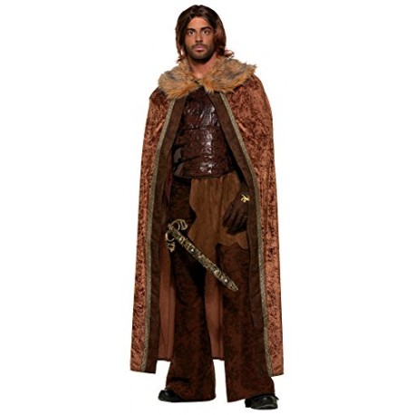 Forum Novelties AC577 Faux Fur Trimmed Cape, Brown, 42