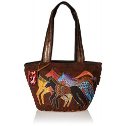 Laurel Burch Medium Tote Zipper Top 13.75 X6 X9.75 