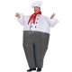 Mens Inflatable Chef Costume for TV Cartoon & Film Fancy Dress