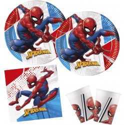 Procos 10132630 party sada Marvel Spiderman Super Hero, kompostovatelná, barevná