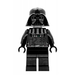 LEGO Star Wars Darth Vader Kids Minifigure Light Up Alarm Clock | black/gray | plastic | 9.5 inches tall | LCD display | boy gir