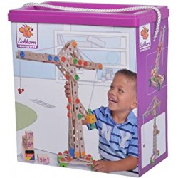 Eichhorn Constructor Crane Versatile Wooden Toy 170 Components, 5 Different Constructions, for Children 6 Years and Up