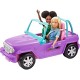 Barbie GMT46 Beach Jeep in Purple, Vehicle with Space for 2 Dolls, Doll Accessories, Toy from 3 Years