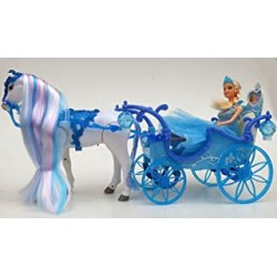 Brigamo 546 Electric Snow Queen Carriage with Lighting and Electronic Horse, Full Motion, Includes Sound