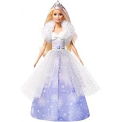 Barbie GKH26 Dreamtopia Snow Magic Princess Doll with Hair Brush and Tiara, Toy from 3 Years