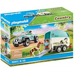 PLAYMOBIL Country 70511 Car with Pony Trailer 4 Years and Up