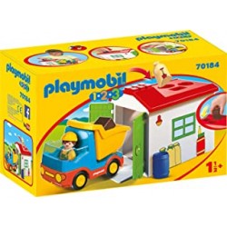 Playmobil 70184 1.2.3 Truck with Sorting Garage, Multicoloured Toy