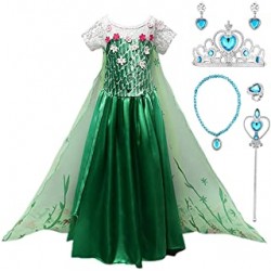 Yosicil Girls&#x27; Princess Elsa Costume, Frozen Costume, 2 Elsa Dress, Cosplay Party Dress, Christmas Fancy Dress Set, Hallowe