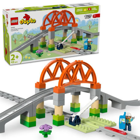 LEGO DUPLO 10426 Železničný most a koľajnice – rozširujúca sada