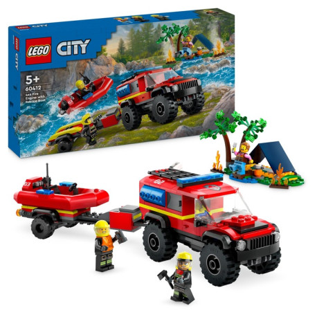 LEGO City 60412 Hasičské vozidlo 4x4 a záchranný čln