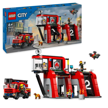 LEGO City 60414 Hasičská stanica s hasičským vozidlom