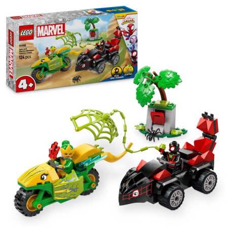 LEGO Marvel 11198 Spin, Electro a naháňačka s dinosaurím vozidlom