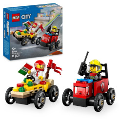 LEGO City 60458 Pretekársky balíček: Rozvoz pizzy vs. hasičské auto