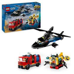 LEGO City 60462 Remiks City 60462: Vrtuľník, hasičské auto a ponorka
