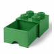 LEGO Úložný box 4 s šuplíkom tmavo zelená