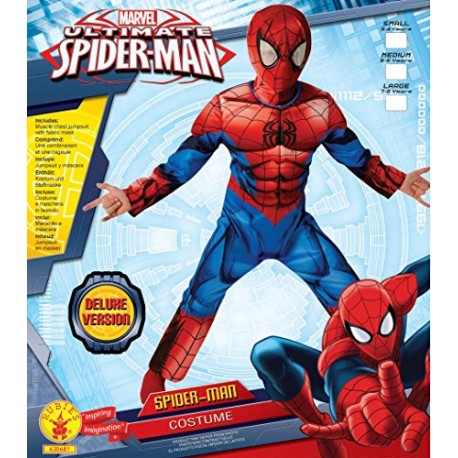Rubie's Official Deluxe Ultimate Spiderman, Children Costume, 116 cm