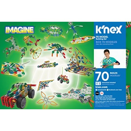 K’NEX Imagine 70 Model Building Set for Ages 7+, Engineering Education Toy, 705 Pieces