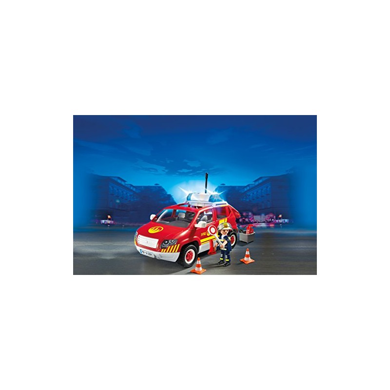 Playmobil City Action 5361 pas cher, Caserne de pompiers avec alarme