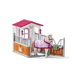 Schleich 42368 Horse Stall with Lusitano Mare Figure Set