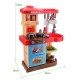 deAO Toddler Kitchen Playset My Little Chef With 30 Accessories Role Playing Game in RED