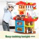 deAO Toddler Kitchen Playset My Little Chef With 30 Accessories Role Playing Game in RED
