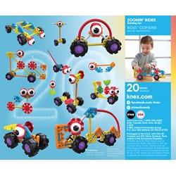 Kid K’NEX Zoomin’ Rides Building Set for Ages 3 and Up, Preschool Educational Toy, 64 Pieces