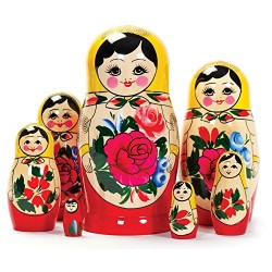 Russian Matryoshka Nesting Dolls (7 pieces) Design/color may vary.